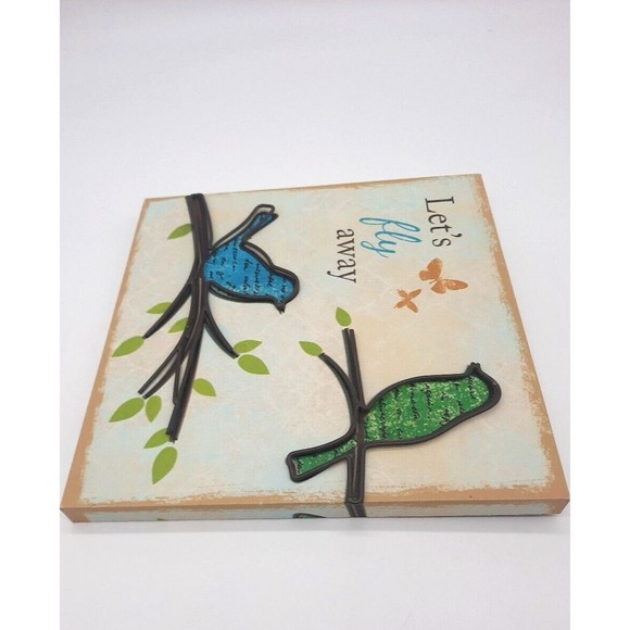 Sign Of The Times Decorative Bird "Lets Fly Away" Wall Hanging Spring Decor - Picture 3 of 6